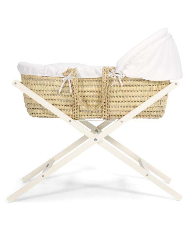 white moses basket stand